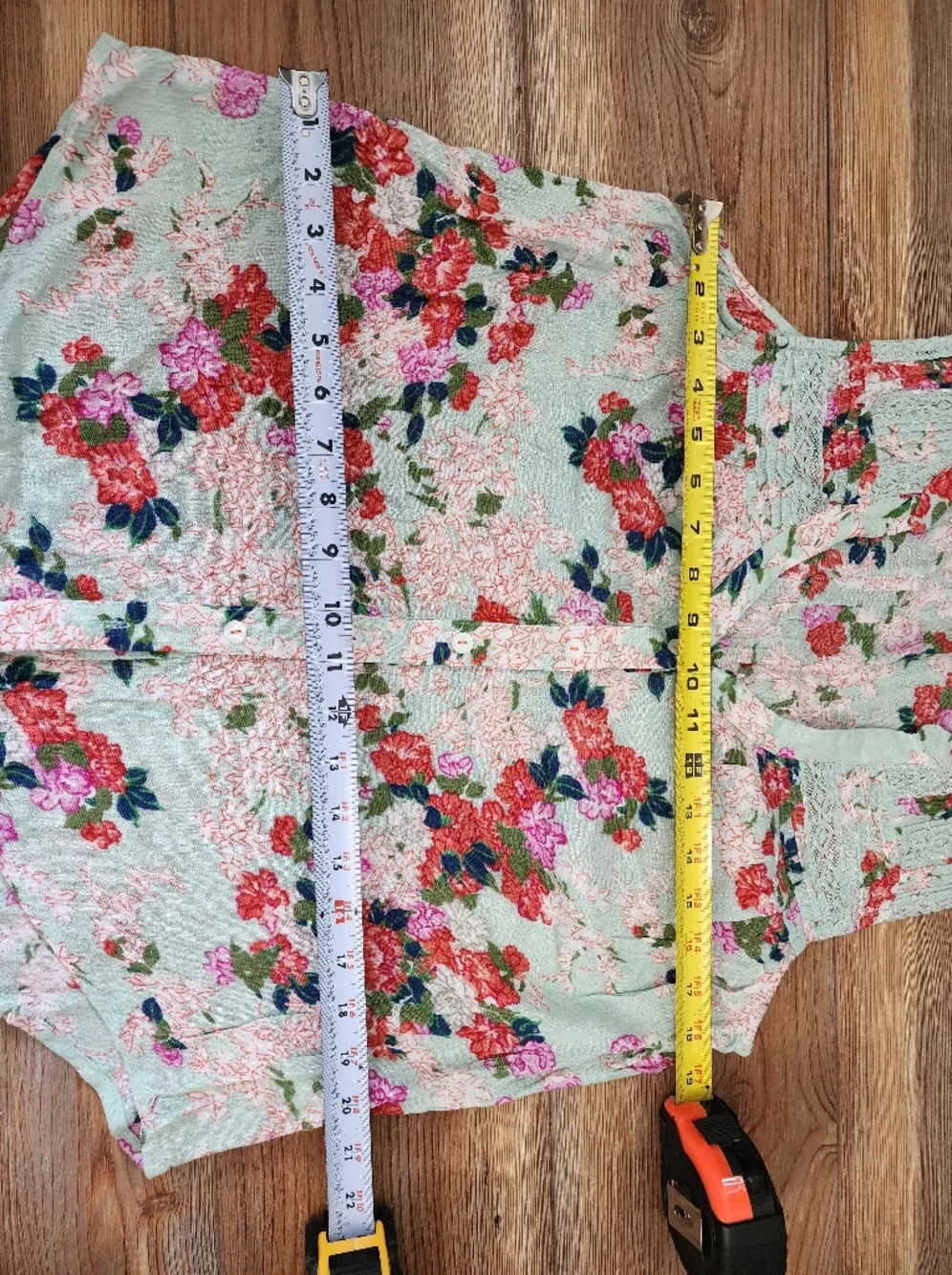 Anthropologie Meadow Rue Top Women's 10 Mint Green Floral Sleeveless - Picture 10 of 13